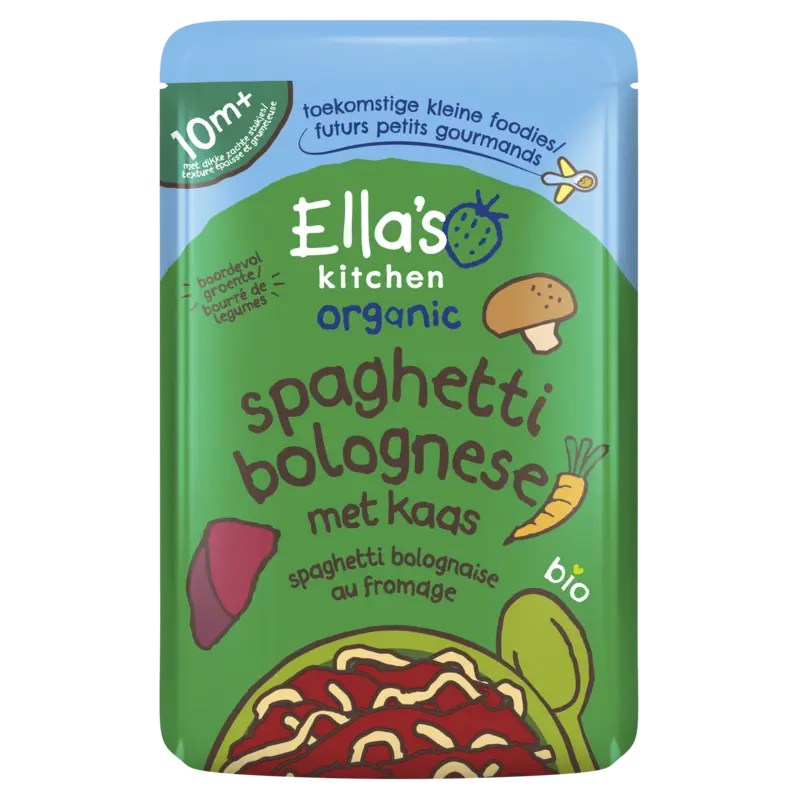 Ella's kitchen Spaghetti bolognese met kaas 10m+