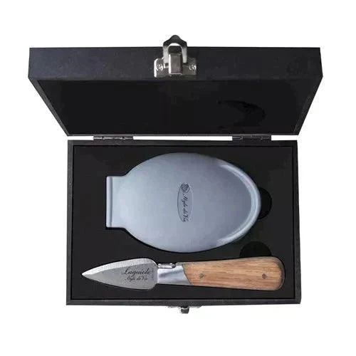 Luxury Line oester geschenkset eikenhout in luxe kist