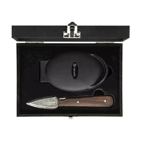 Luxury Line oester geschenkset Wengé Black Stonewash in luxe kist