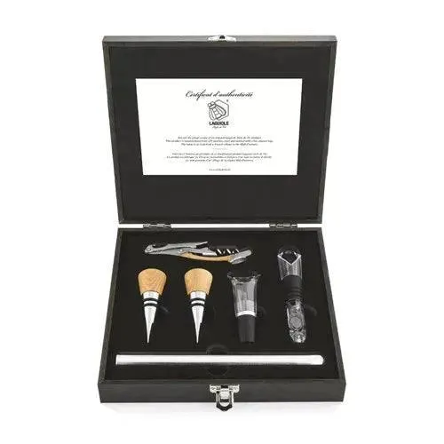 Luxury Line kurkentrekker eikenhout met accessoires in luxe kist