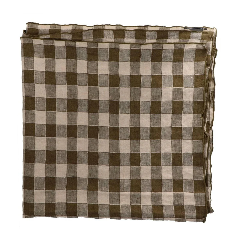 Tafelkleed Bourdon Canvas Vintage Vichy - Laurier & Bourdon Laurier 170x350cm