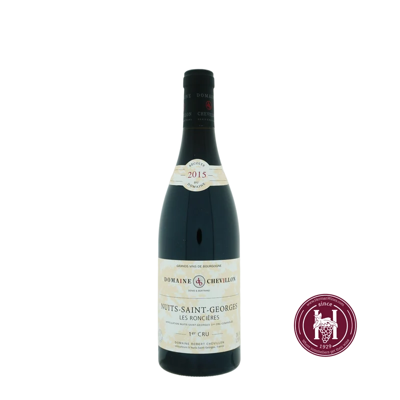 Nuits Saint Georges 1er cru les Roncieres - Robert Chevillon - 2015 - 0.75L - Frankrijk - Bourgogne - Rood