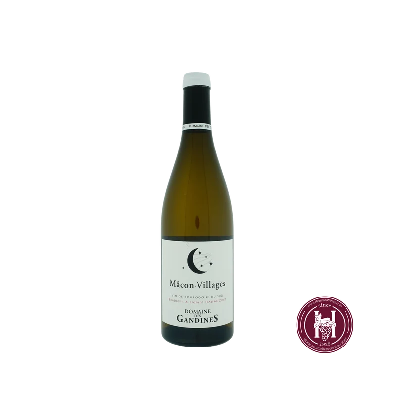 Mâcon Villages - Domaine des Gandines - non-vintage - 0.75 L - Frankrijk - Bourgogne - Wit