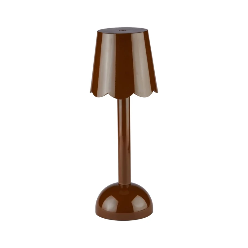 Scallop LED tafellamp 28cm Chocolate