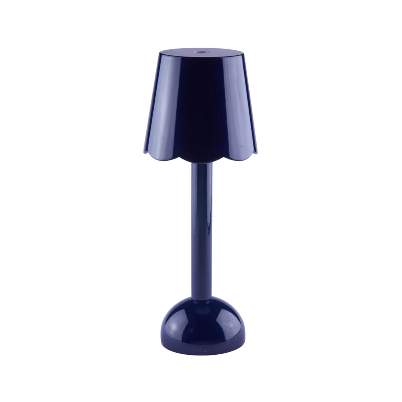 Scallop LED tafellamp 28cm Navy