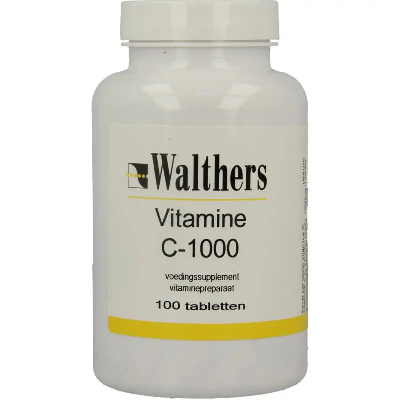 Walthers Vitamine C 1000 mg bioflav/rozenbottel 100 tabletten