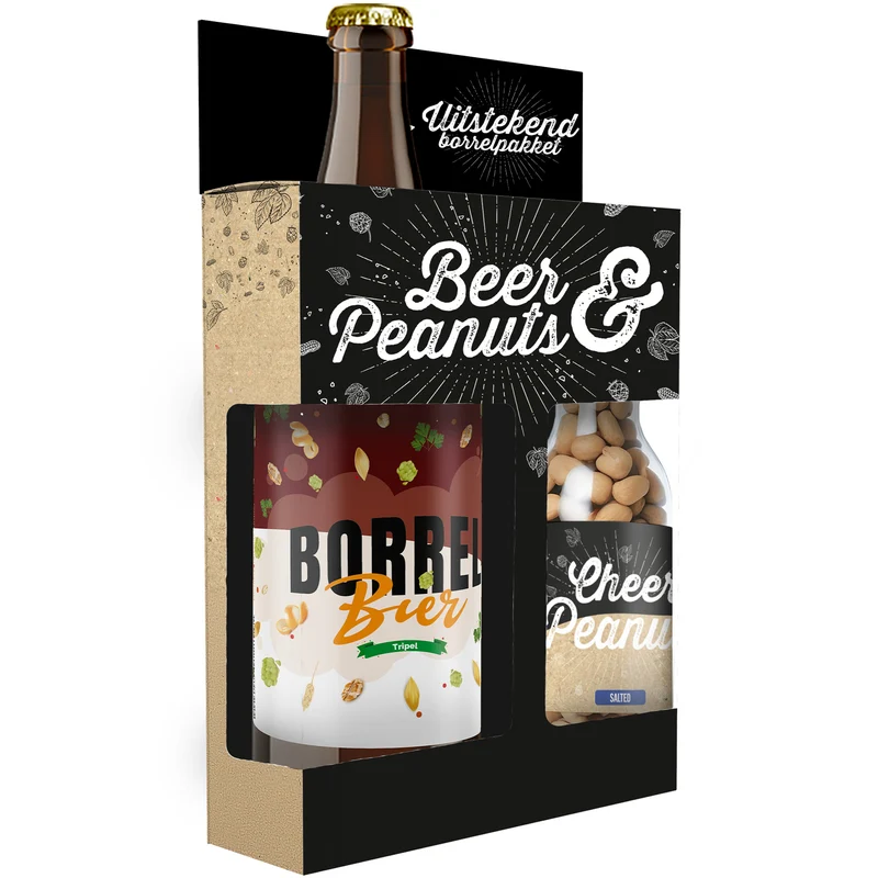 Beer & Peanuts DUO - 1x 75cl speciaalbier en 1x 220gr Cheers Peanuts