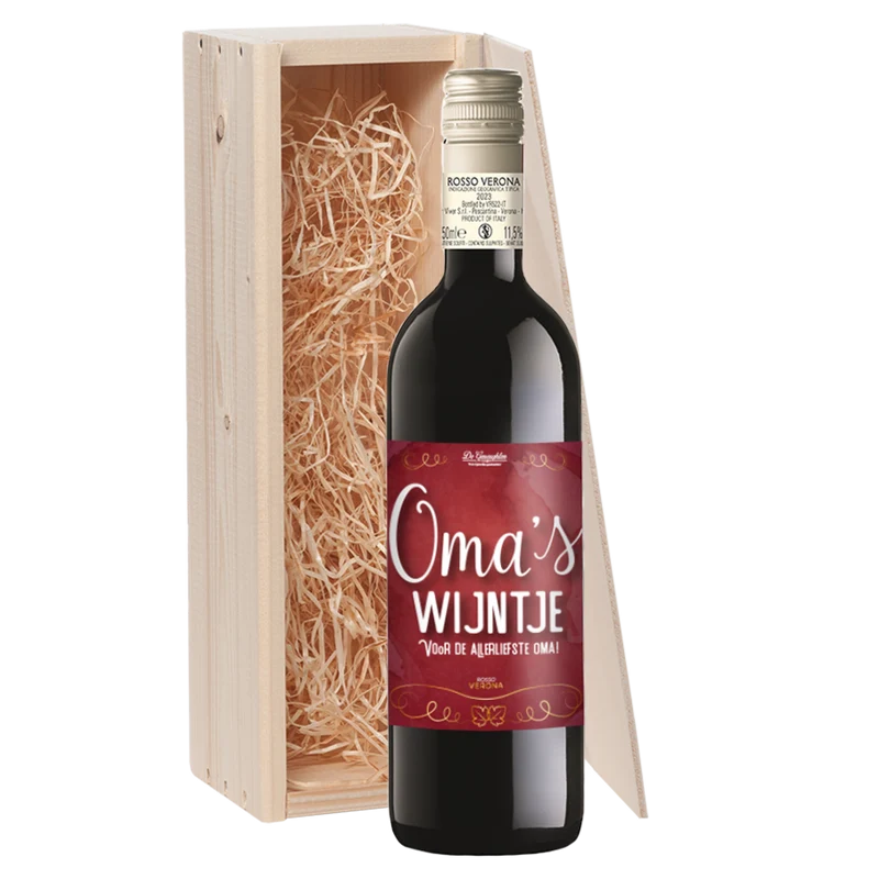 Wijncadeau Oma's Wijntje Rosso Verona 1x75cl