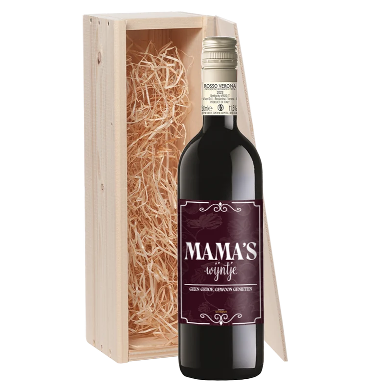 Wijncadeau Mama's Wijntje Rosso Verona 1x75cl