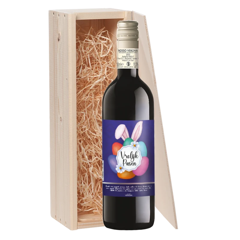 Wijncadeau Vrolijk Pasen Rosso Verona 1x75cl
