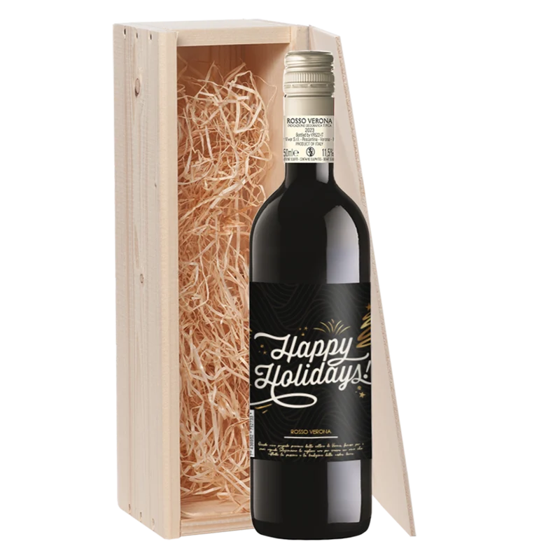 Wijncadeau Happy Holidays Rosso Verona 1x75cl