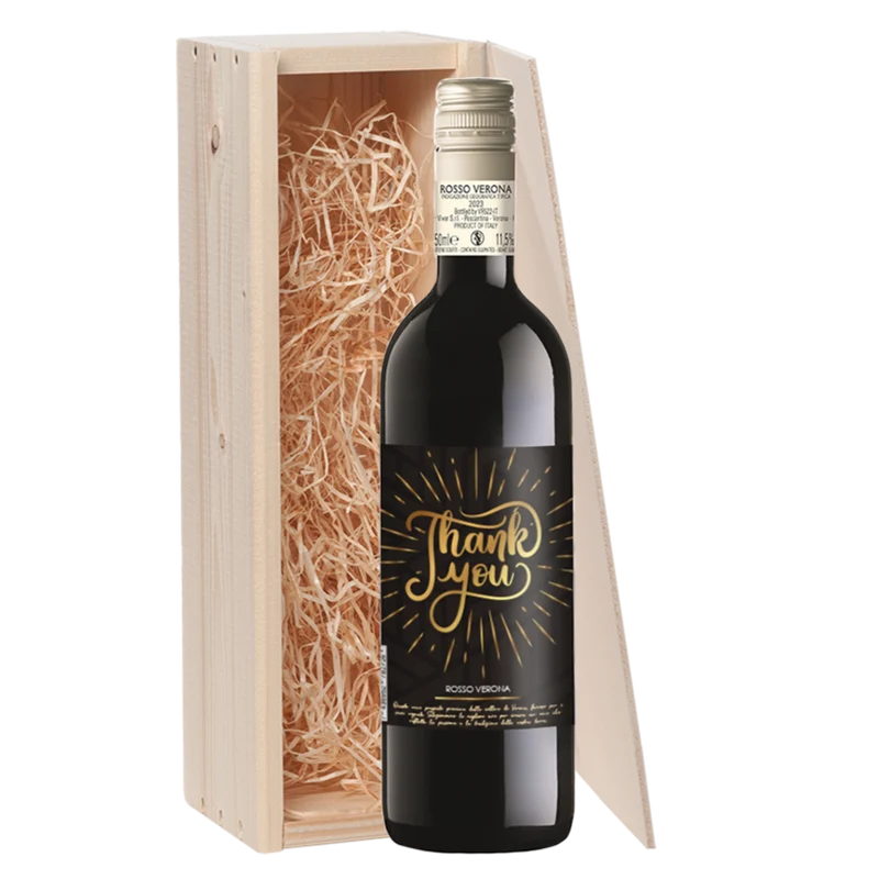 Wijncadeau Thank You Rosso Verona 1x75cl