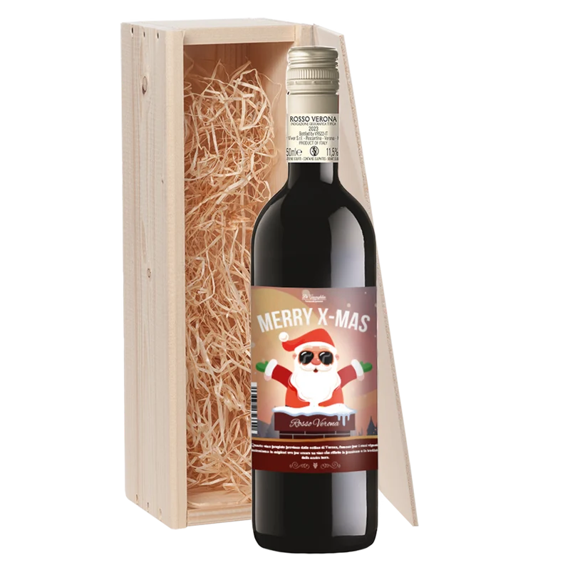 Wijncadeau Merry X-mas Rosso Verona 1x75cl