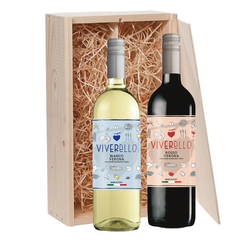 Wijncadeau Viverello wit & rood 2x75cl