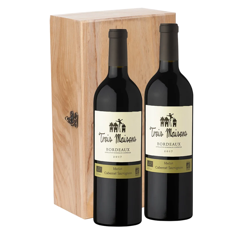 Wijncadeau Trois Maisons Merlot Geneve 2x75CL