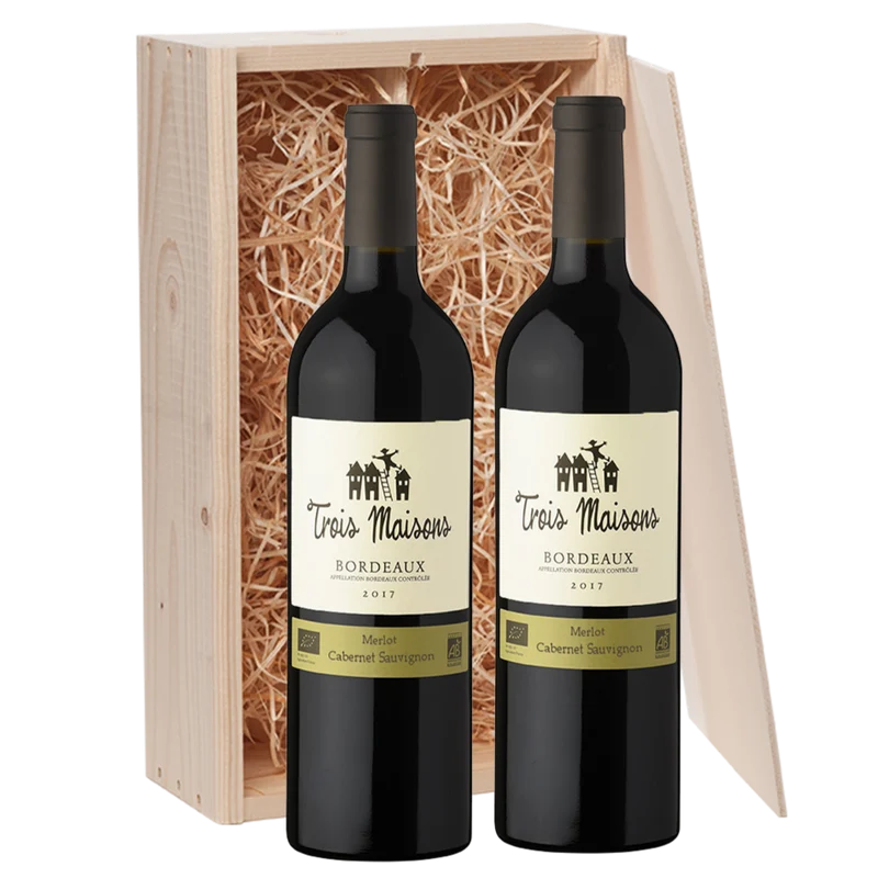 Wijncadeau Trois Maisons Merlot 2x75CL