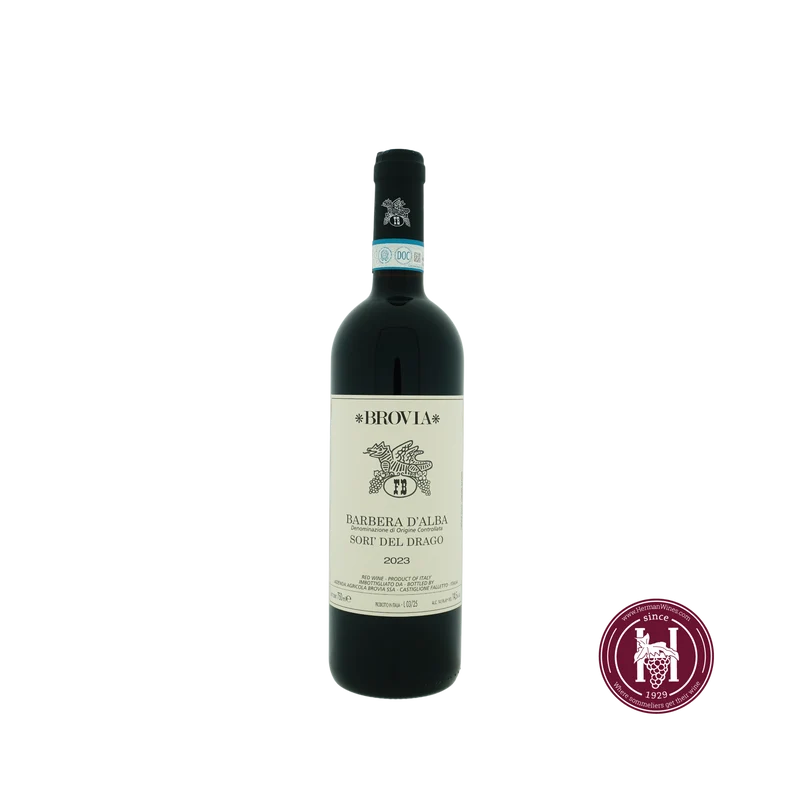 Barbera d'Alba Sori del Drago - Brovia - 2022 - 0.75 L - Italië - Piëmonte - Rood