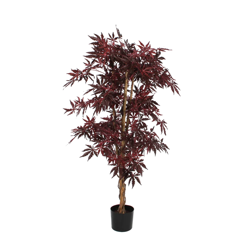 Esdoorn Kunstplant - H140 x Ø80 cm - rood