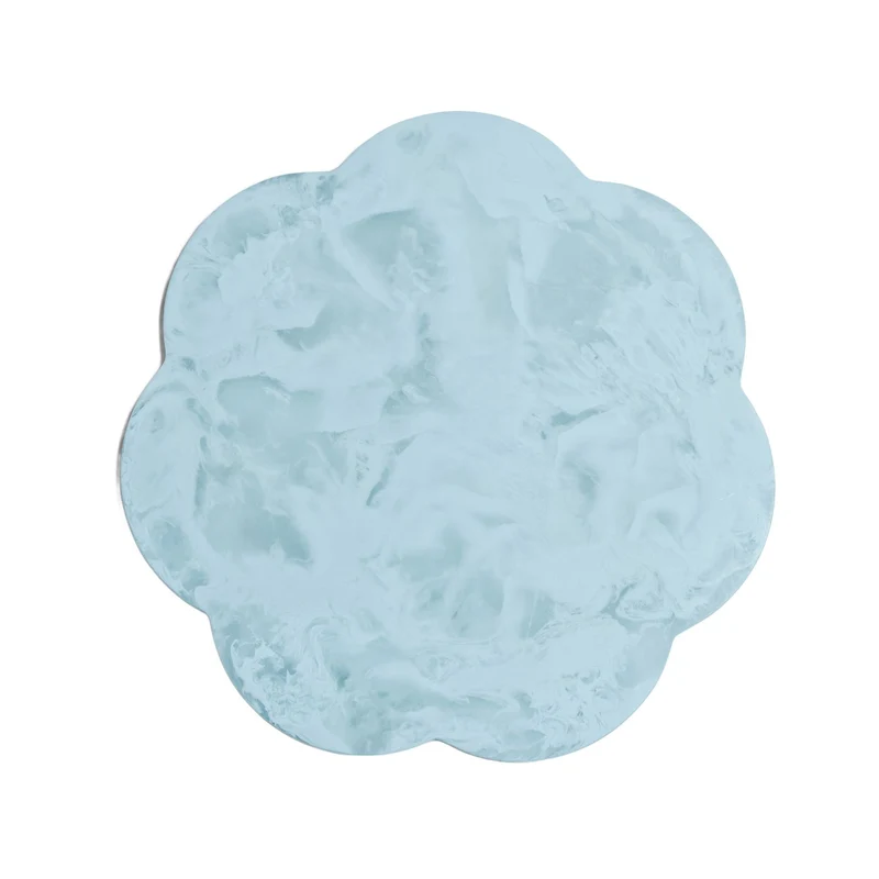 Serveerplateau Scallop Blue 33cm