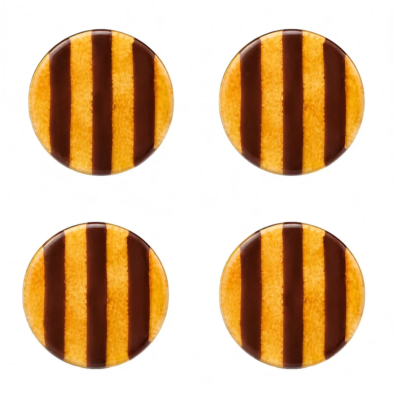 Onderzetters Artisano Amber & Brown Stripes (set van 4)