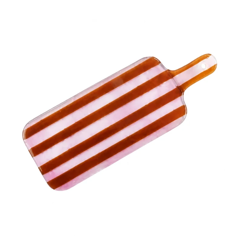 Serveerplateau glas Artisano Magenta Stripes 38x15cm