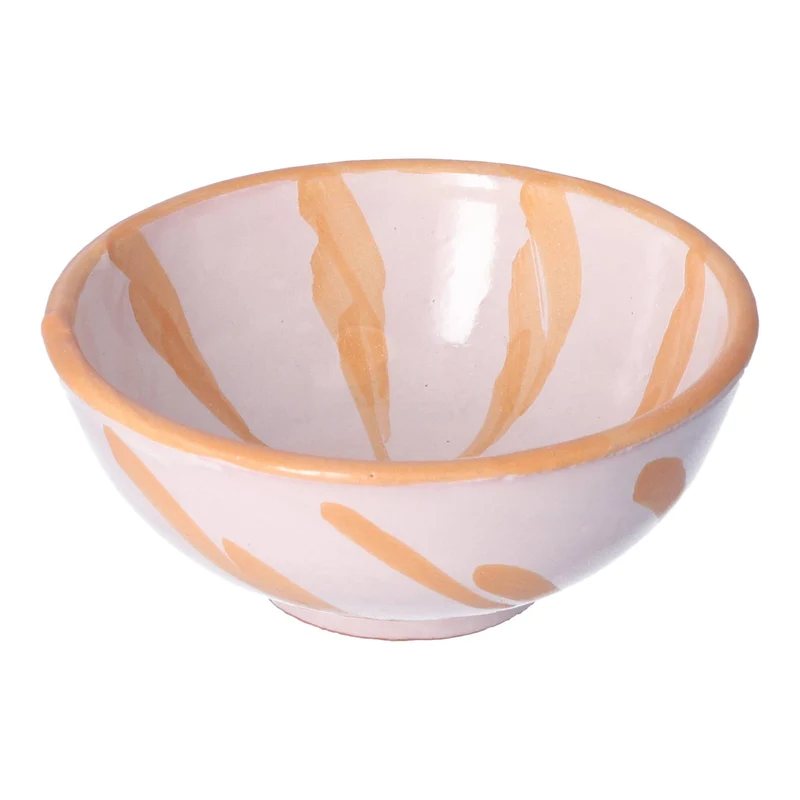 Tapas schaaltje Granada streep peach 10cm