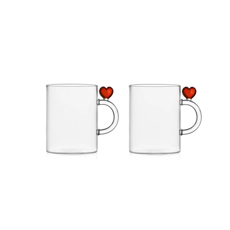 Mok Red Heart (set van 2)