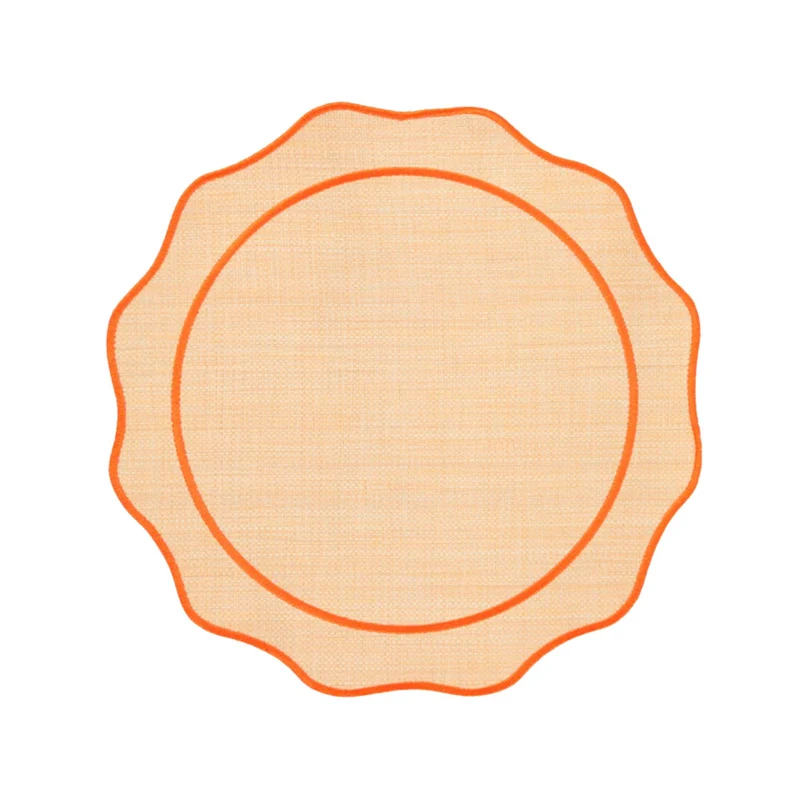 Placemat Orla Raffia with orange 45cm