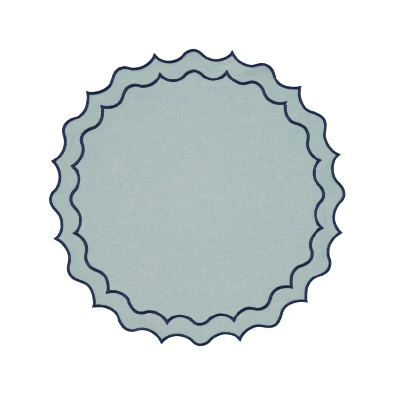 Placemat Navy light blue with dark blue 45cm