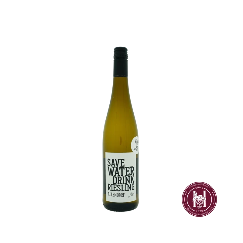 Save Water Drink Riesling Free - Weingut Fritz Allendorf - non-vintage - 0.75 L - Duitsland - Rheingau - Wit