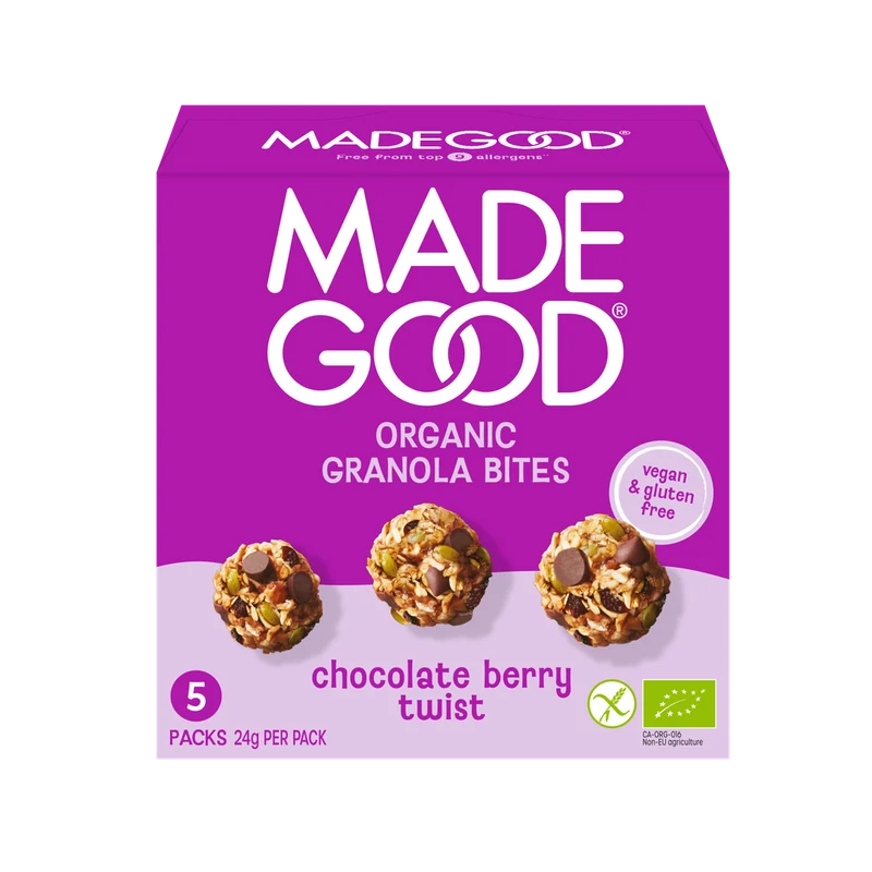 MadeGood Granola Bites Chocolate Berry Twist Bio 5 stuks