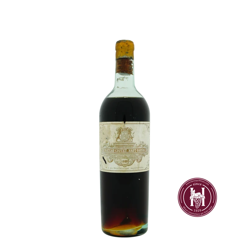 Coutet bs+dam label mid-shoulder - Château Coutet - 1928 - 0.75 L - Frankrijk - Bordeaux - Wit