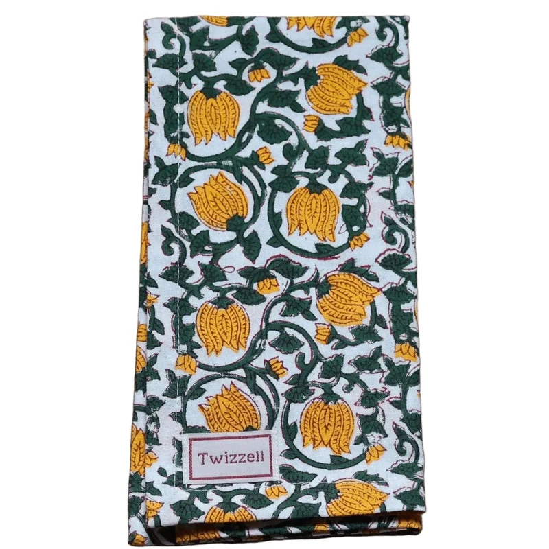 Servetten Yellow Zucchini 45x45cm (set van 4)