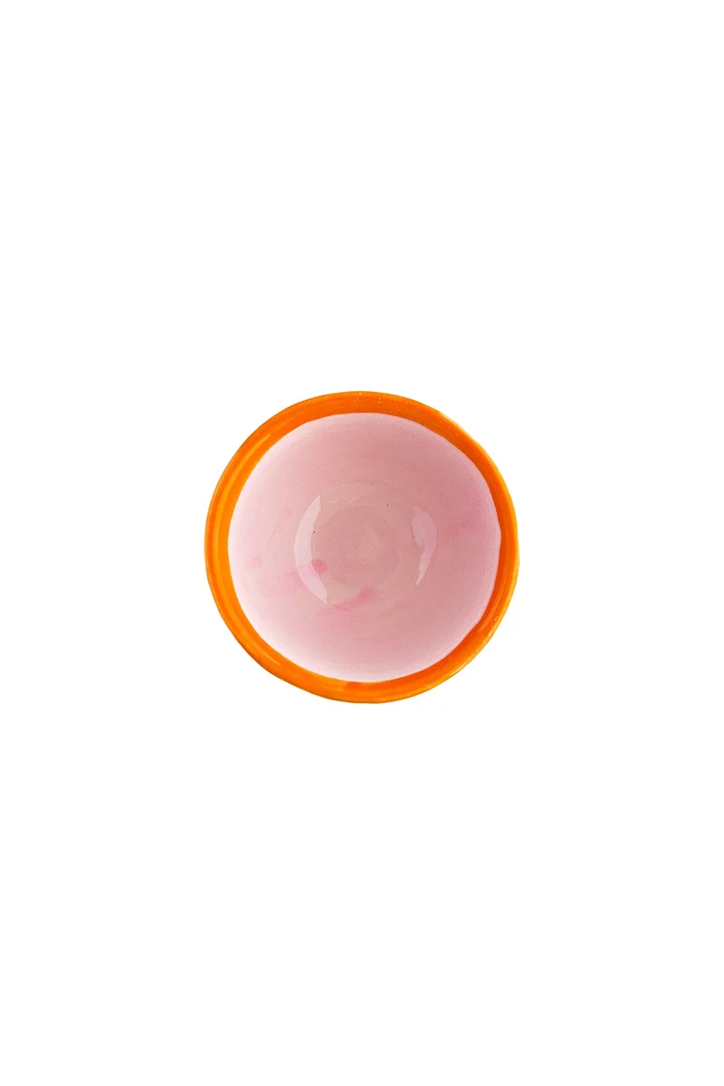 Kom Inez Pink & Orange Line 15cm