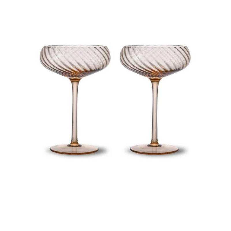 Champagneglazen Opacity perzik (set van 2)
