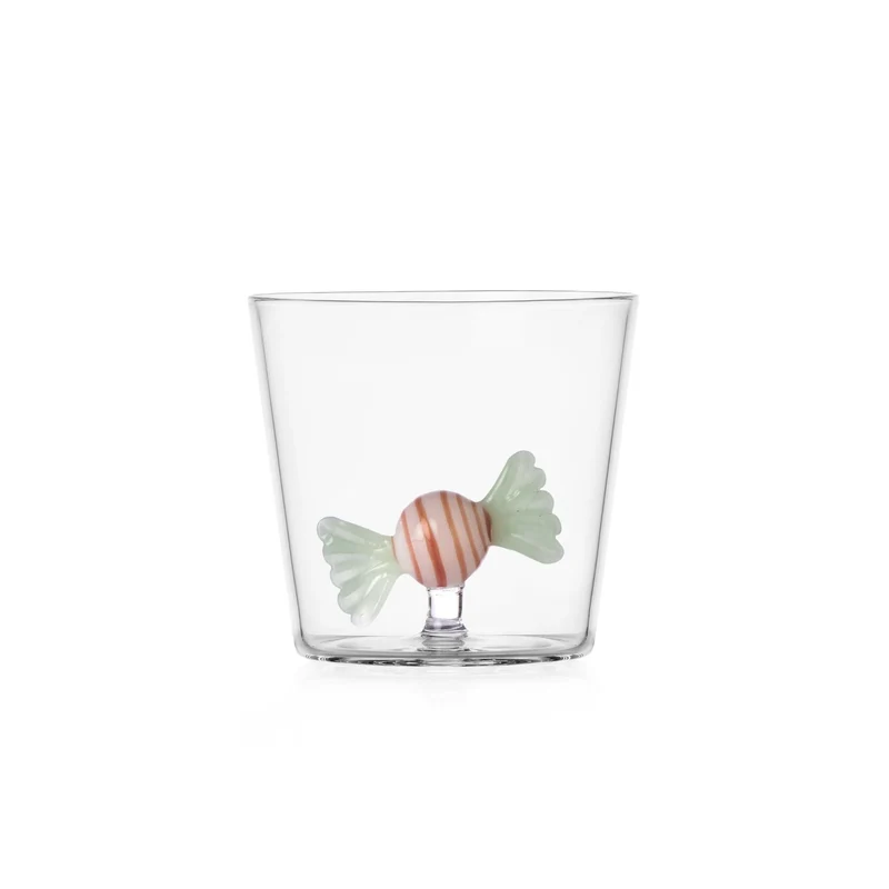 Waterglas Green & Red Candy