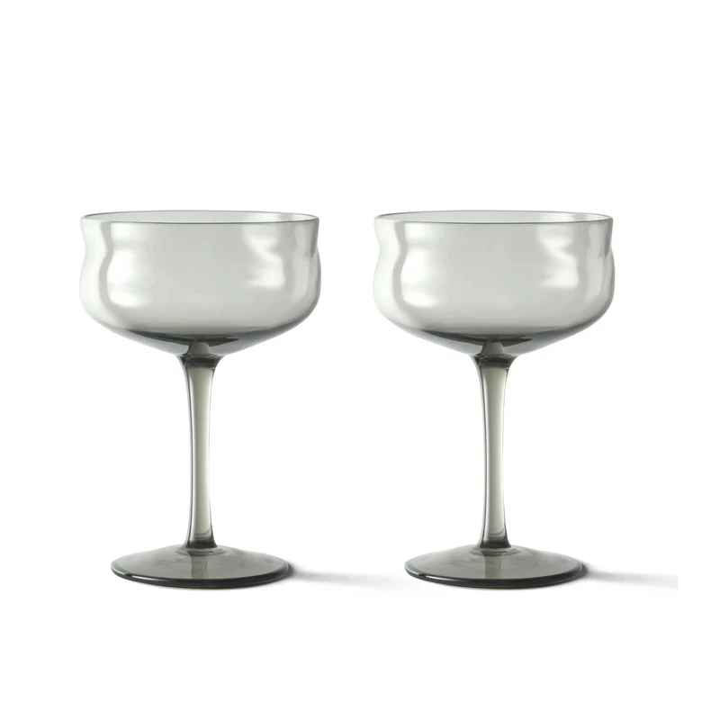 Coupe glazen Swirl Mist (set van 2)