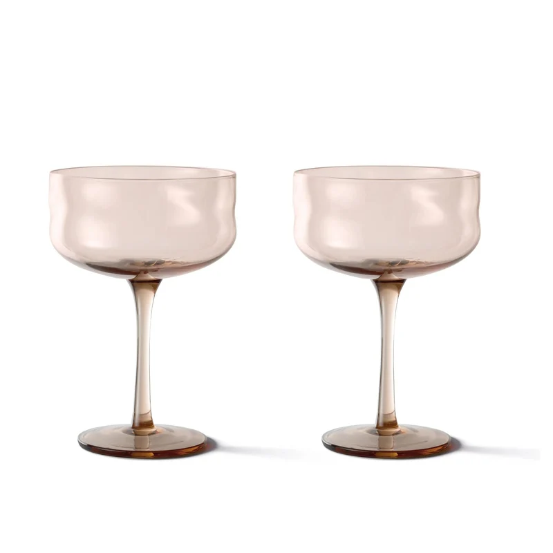 Coupe glazen Swirl Glow (set van 2)