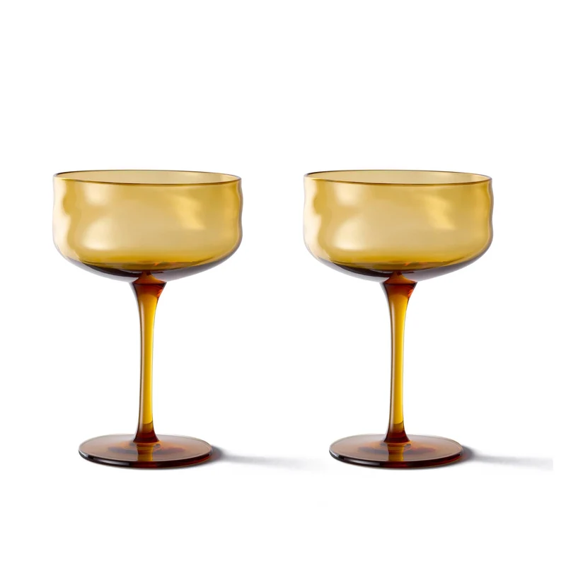 Coupe glazen Swirl Dune (set van 2)