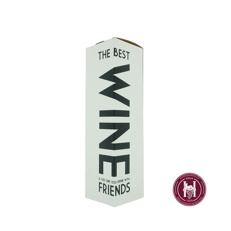 Kokerdoos Best Wine You Drink With Friends 1-fles - Geschenkverpakking