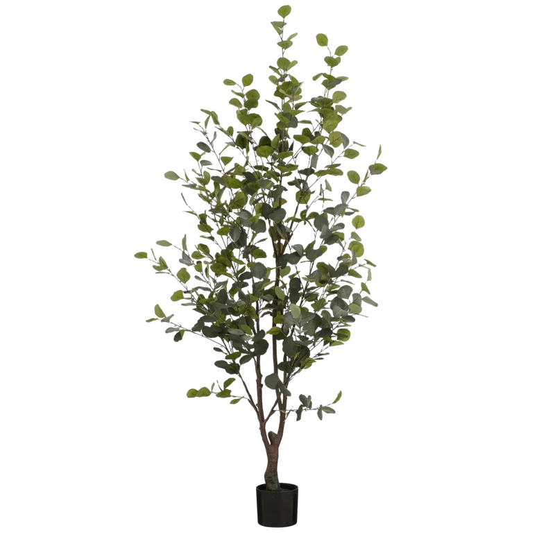 Kunstplant Eucalyptusboom in Pot - H180 x Ø80 cm - Groen