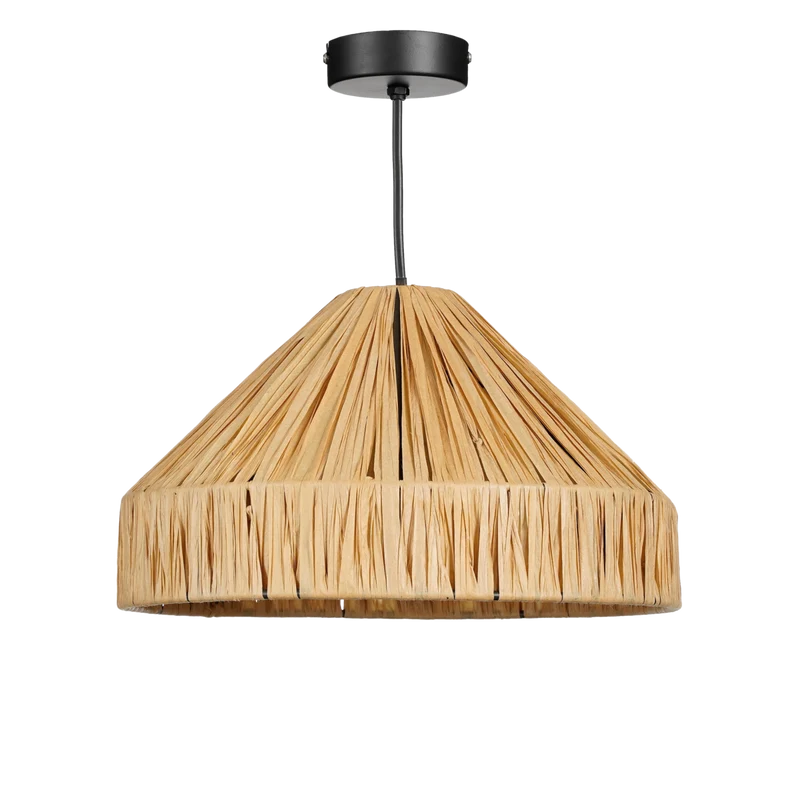 Elisa Hanglamp - H18 x Ø30 cm - Raffia - Lichtbruin