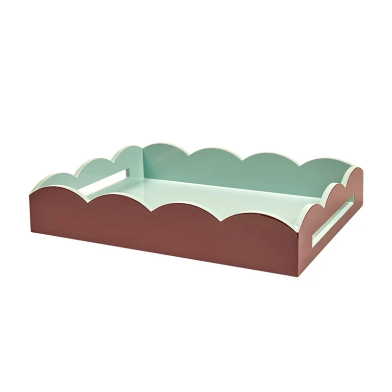 Dienblad Ottomane Cherry & Eau de Nil 43x33cm
