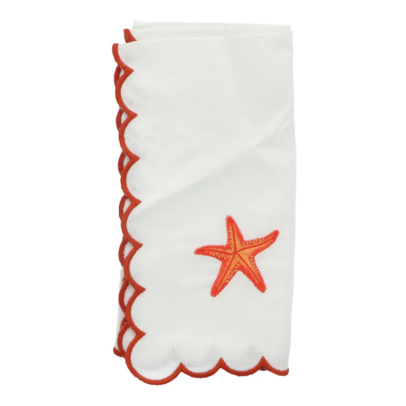 Servet Starfish Orange Bole 45x45cm