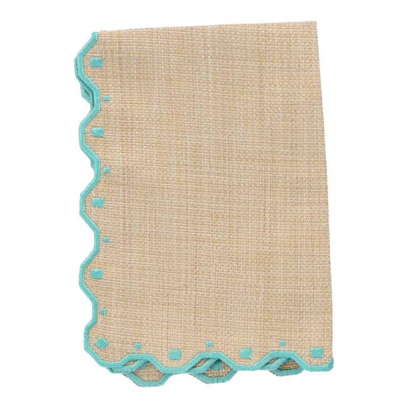 Placemat Porto Raffia with green 35x50cm