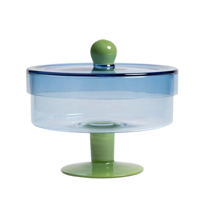 Opbergpot glas blauw