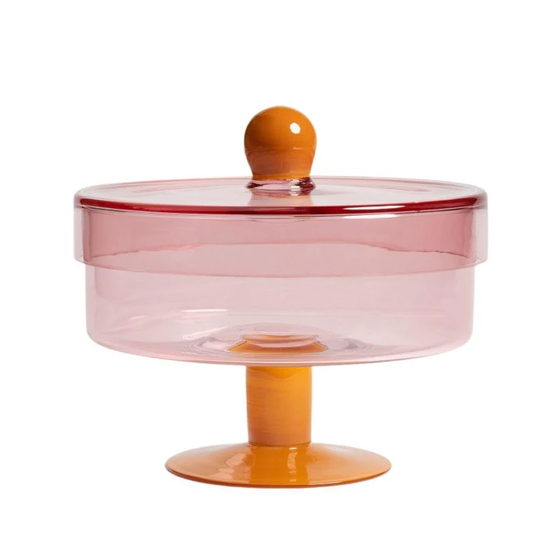 Opbergpot glas roze