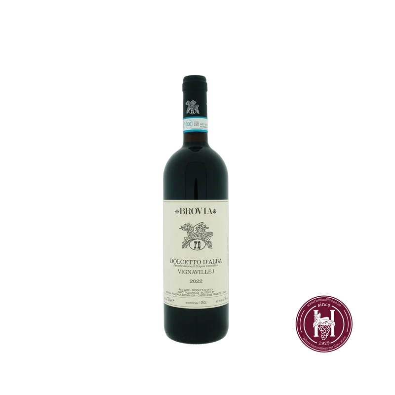 Dolcetto d'Alba Vignavillej - Brovia - 2022 - 0.75 L - Italië - Piëmonte - Rood