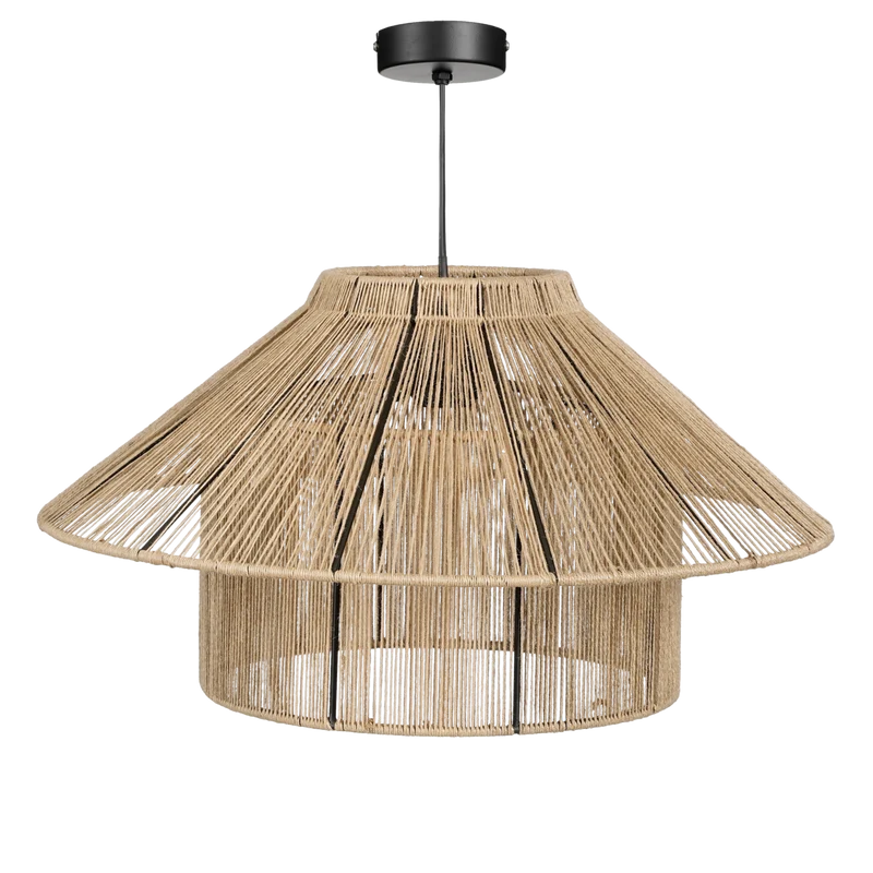 Elsa Hanglamp - H28 x Ø50 cm - Jute - Lichtbruin