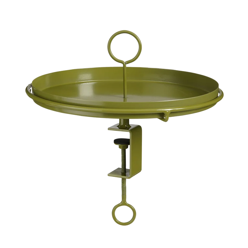 Aston Dienblad met Klem - H30 x Ø31 cm - Metaal - Donkergroen